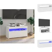 vidaXL Armoire TV avec lampes LED blanc 75x35x40 cm