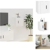 vidaXL Armoire TV murale blanc 40x34,5x40 cm - Meuble TV