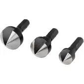 Wolfcraft Ensemble de mèches coniques 3 pcs Acier 2584000