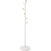 5 Five 83703 Metal Coat Rack 6 Hangers Blanc