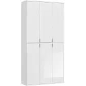 Ebuy24 ProjektX armoire de rangement 6 portes blanche.