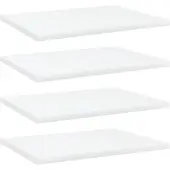vidaXL Panneaux de bibliothèque 4 pcs blanc bois d’ingénierie