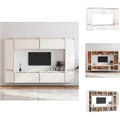 vidaXL Armoires TV 8 pcs. Blanc Pin massif - Meubles TV