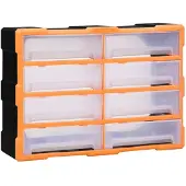 vidaXL Organisateur multi-tiroirs 8 grands tiroirs 52x16x37 cm