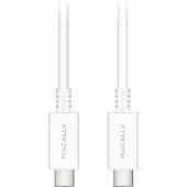 Macally UCUC6, Câble de charge USB-C vers USB-C, 180 cm, blanc
