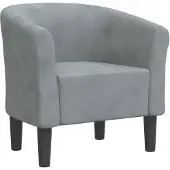vidaXL Chaise cabriolet gris foncé velours