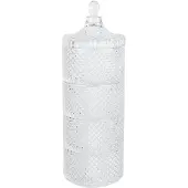 Clayre & Eef Pot en verre Ø 10x25 cm Verre transparent