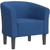 vidaXL Chaise cabriolet bleu tissu