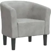 vidaXL Chaise cabriolet gris clair velours