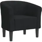 vidaXL Chaise cabriolet noir velours