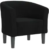 vidaXL Fauteuil club noir tissu
