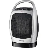 Detexpol Termozeta Oscillerende Keramische Ventilatorkachel 1500W Zilver/Zwart