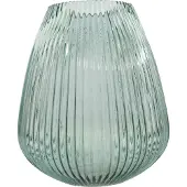 Point-Virgule Vase en verre vert d24.5 h28cm