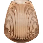 Point-Virgule Vase en verre moka d24.5 h28cm