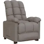 vidaXL Fauteuil relax Taupe Tissu