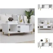 vidaXL Table basse blanche 90x50x36,5 cm Bois composite
