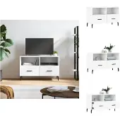vidaXL Armoire TV Blanc 80x36x50 cm Bois composite - Meuble TV