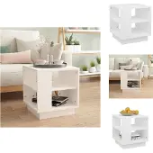 vidaXL Table basse blanche 40x40x43 cm Bois composite - Tables basses