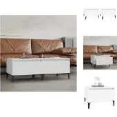 vidaXL Tables d'appoint 2pcs Blanc brillant 50x46x35cm Bois ingénierie