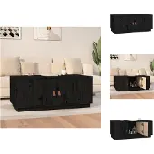 vidaXL Table basse noire 100x50x41 cm Pin massif - Tables basses