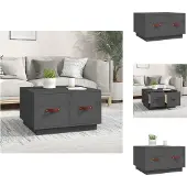 vidaXL Table basse Gris 60x53x35 cm Pin massif - Tables basses