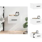vidaXL Table de nuit murale blanche 35x35x20 cm