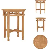 vidaXL Table de bistrot Ø60x60 cm Teck massif - Tables à manger
