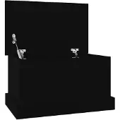 vidaXL Coffre noir 50x30x28 cm Bois composite