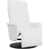 vidaXL Fauteuil relax avec repose-pieds Blanc Similicuir