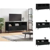 vidaXL Armoire TV noire 102x36x50 cm Bois composite - Meuble TV