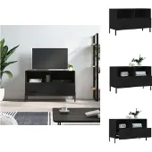 vidaXL Armoire TV Noir 80x36x50 cm Bois composite - Meuble TV