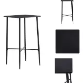 vidaXL Bartisch Schwarz 60 x 60 x 111 cm MDF - Esstische