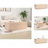 vidaXL Table basse 100x50x35 cm pin massif - Tables basses
