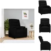 vidaXL Fauteuil Relax Noir Similicuir - Fauteuil