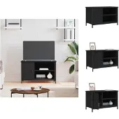 vidaXL Armoire TV noire 80x40x50 cm Bois composite