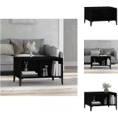 vidaXL Table basse noire 60x50x36,5 cm Bois composite