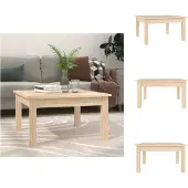 vidaXL Table basse 55x55x30 cm Pin massif - Tables basses
