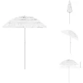 vidaXL Hawaii Parasol Blanc 180 cm - Parasols & ombrelles