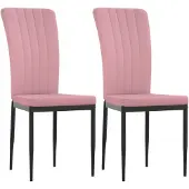 vidaXL Chaise de salle à manger 2 pcs. Velours rose