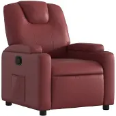 vidaXL Fauteuil relax vin rouge similicuir
