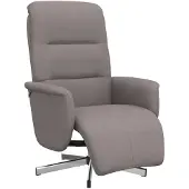 vidaXL Fauteuil relax avec repose-pieds Taupe Tissu
