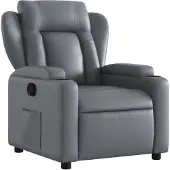 vidaXL Fauteuil relax gris similicuir