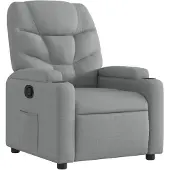 vidaXL Fauteuil relax gris clair Tissu