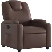 vidaXL Fauteuil relax brun similicuir