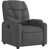 vidaXL Fauteuil relax gris foncé Tissu