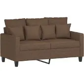 vidaXL Canapé à 2 places Marron 120 cm Tissu