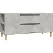 vidaXL Armoire TV gris béton 102x44,5x50 cm Bois composite