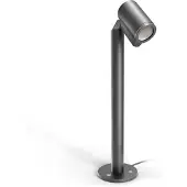 Steinel Lampe d'allée à LED 7,86W 512 lm 3000 K blanc chaud H 572 mm Câble d'alimentation 2,5 m Automatisme crépusculaire Spot Way N anthracite