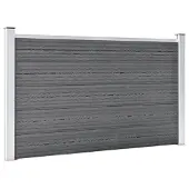 The Living Store Gartenzaun WPC 699x106 cm Grau