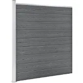 The Living Store Gartenzaun WPC 699x186 cm Grau